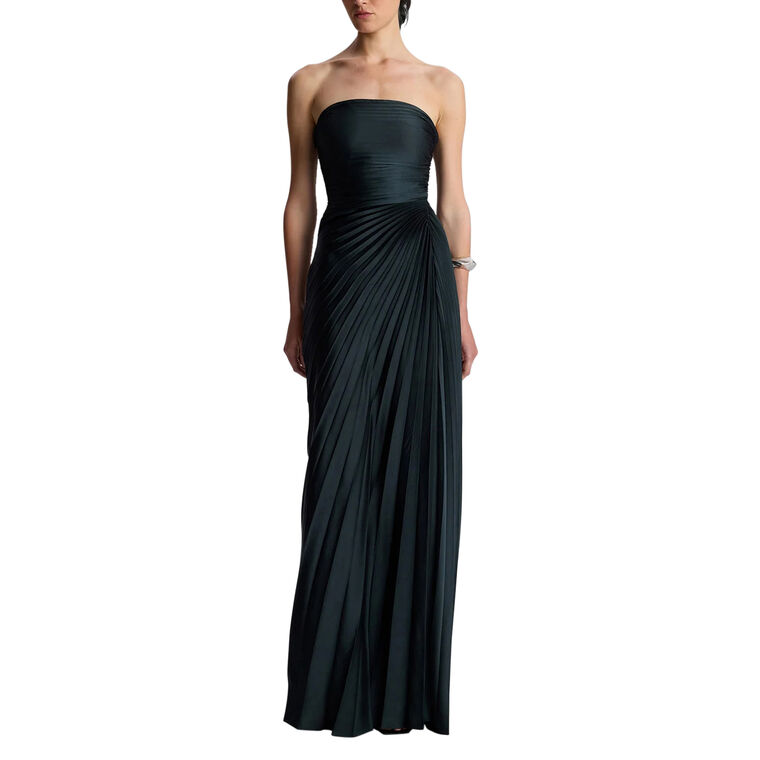 Bianca Strapless Pleated Maxi Dress image number null