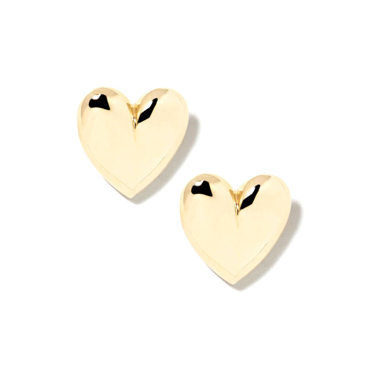Small Puffy Heart Earrings image number null