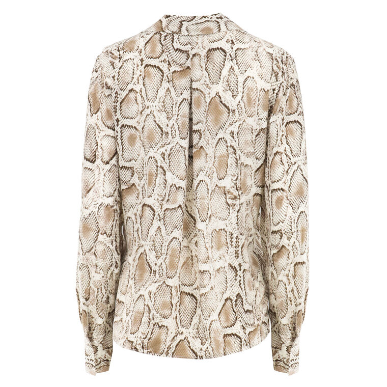 Piper Snakeskin-Print Viscose Blouse image number null