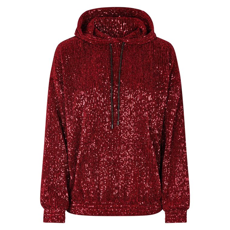 Oversize Sequin Hoodie image number null