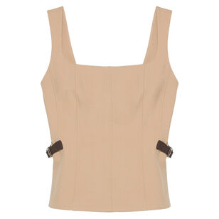 Windsor Sleeveless Belted Top