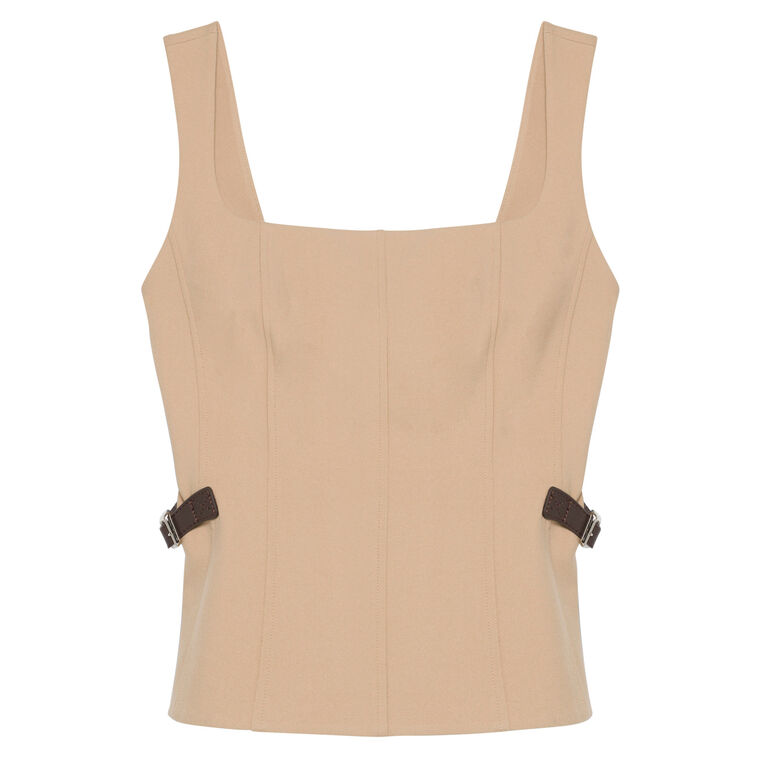 Windsor Sleeveless Belted Top image number null