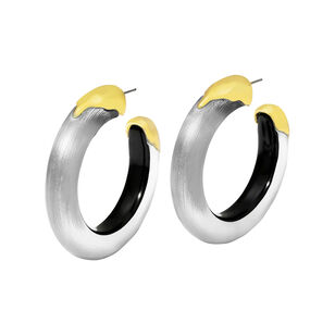 Luminous Lucite Gold Dipped Hoop Earrings
