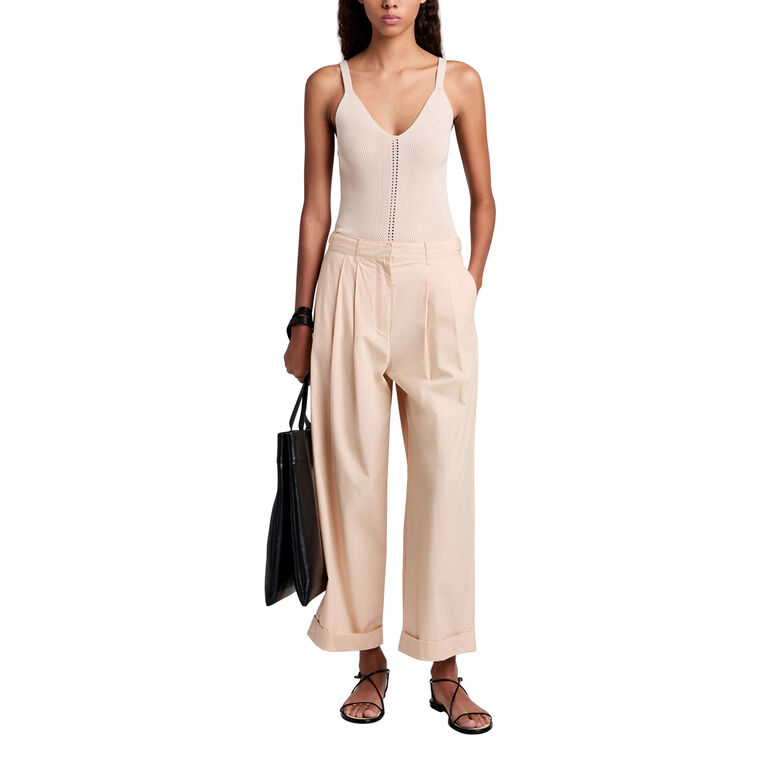 Kyle Cropped Pant In Brushed Poplin image number null