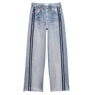 Miramar Terry Wide-Leg Track Jeans