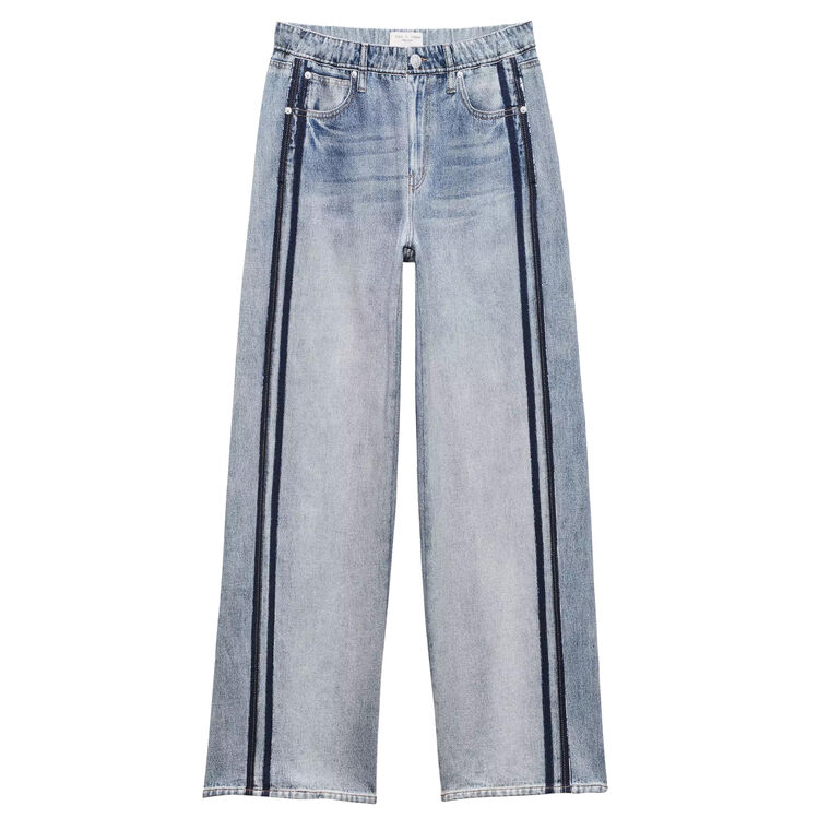 Miramar Terry Wide-Leg Track Jeans image number null