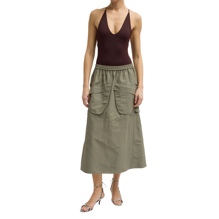 Pull On Midi Skirt image number null