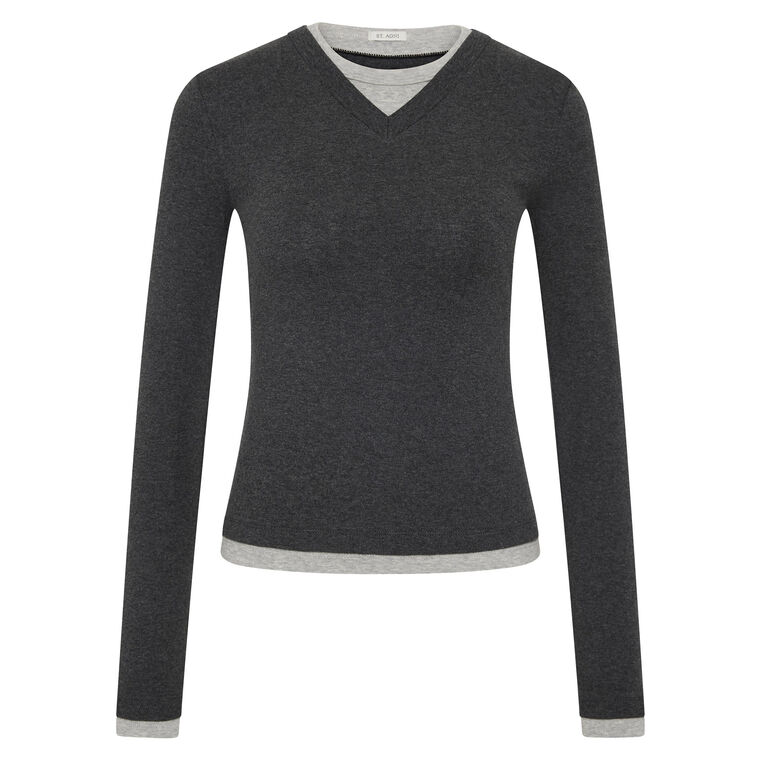 Organic Cotton V-Neck Top image number null