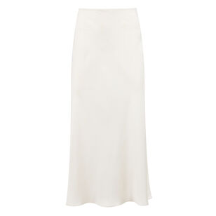 Miranda Scallop Bias-Cut Silk Skirt