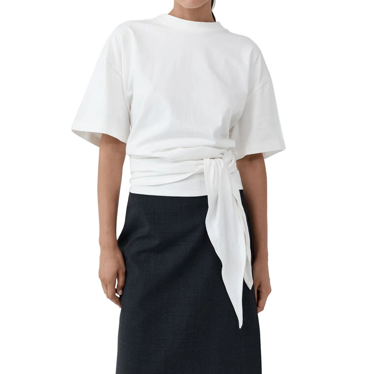 Cotton Jersey Split Back Tee image number null