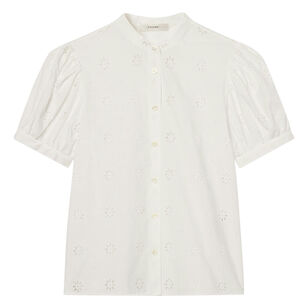 The Eyelet Gathered Top