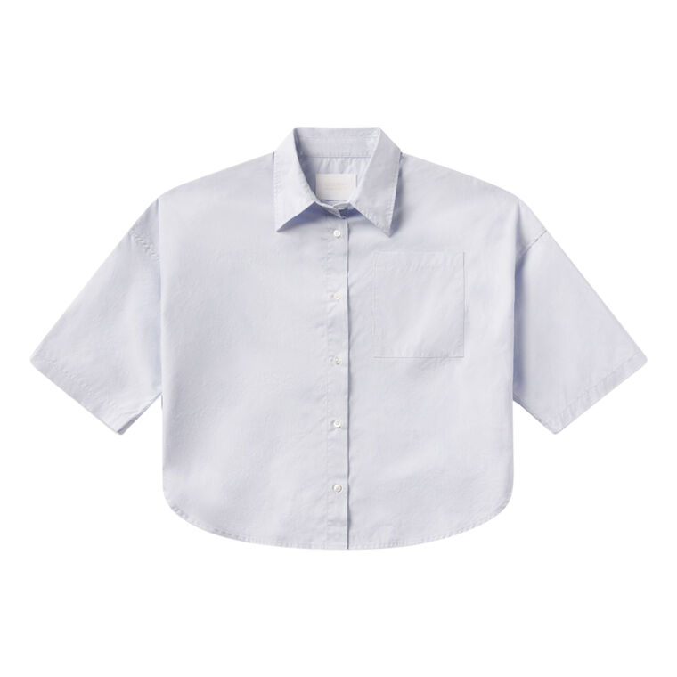 Frances Cropped Cape Button Up Top image number null