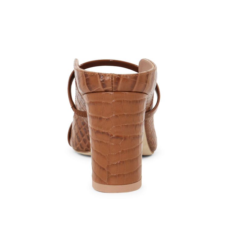 Norah 70mm Croc-Embossed Patent Leather Mule image number null