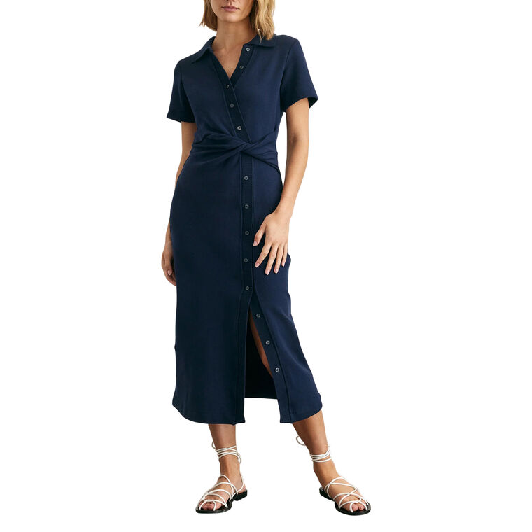 Short Sleeve Ellicot Midi Dress image number null