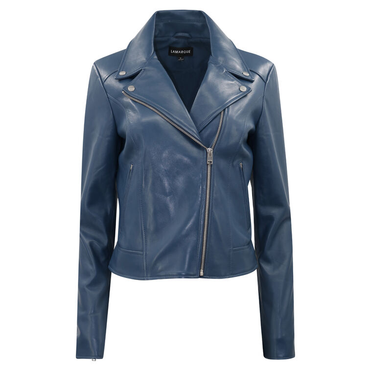 Kelsey Leather Biker Jacket image number null