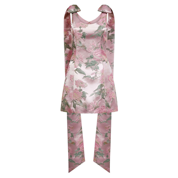 Gita Brocade Sleeveless Scoopneck Mini image number null