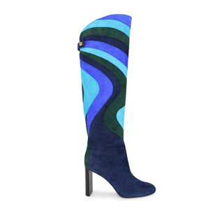 Aurora High-Heel Suede Patchwork Boot