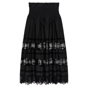 The Rosette Crochet Canary Midi Skirt