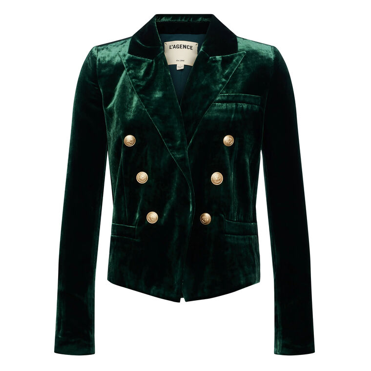 Brooke Velvet Crop Blazer image number null