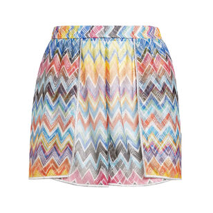 Cover-Up Shorts With Zig Zag Print