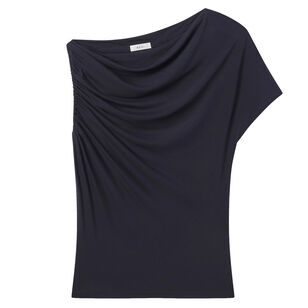 Halle One-Shoulder Jersey Tee
