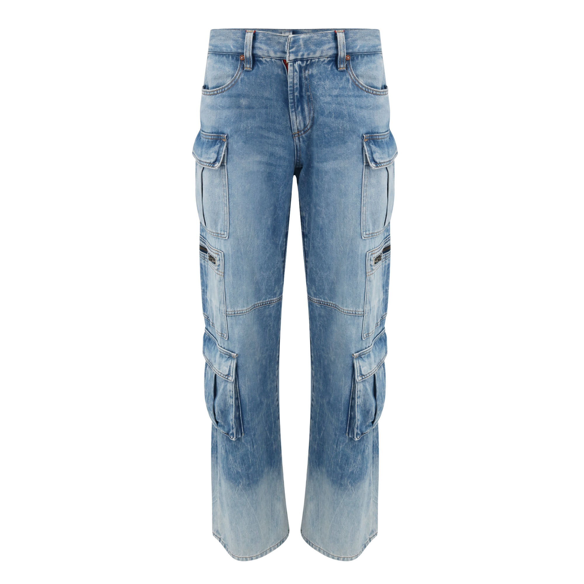 Cay Baggy Denim Cargo Pants