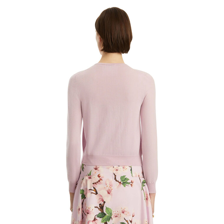 Threadwork Embroidered Cherry Blossom Cardigan image number null