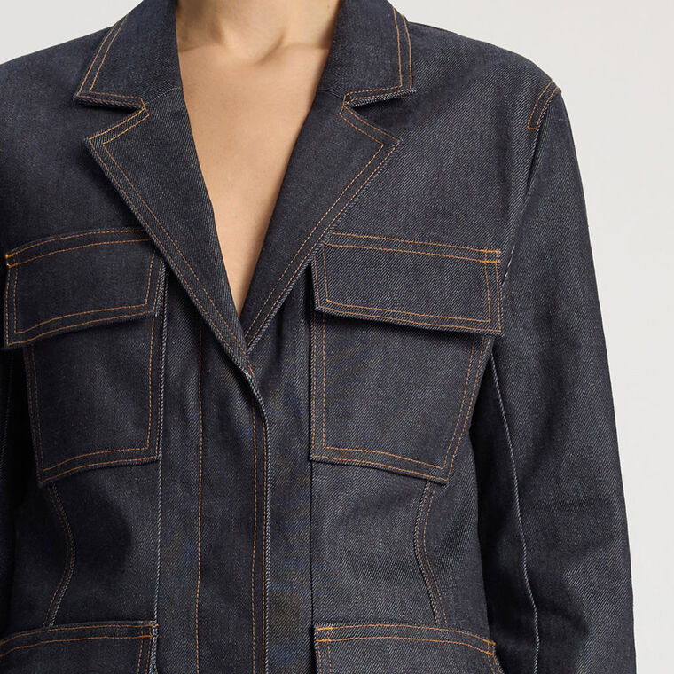 Stevie Raw Denim Jacket image number null