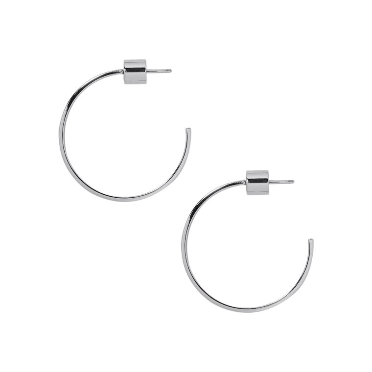 1 Inch Flat Thread Mini Hoops image number null