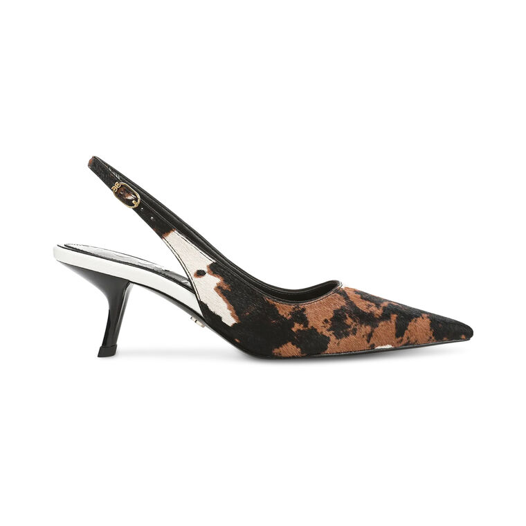 Bianka Cow Print Slingback Pump image number null