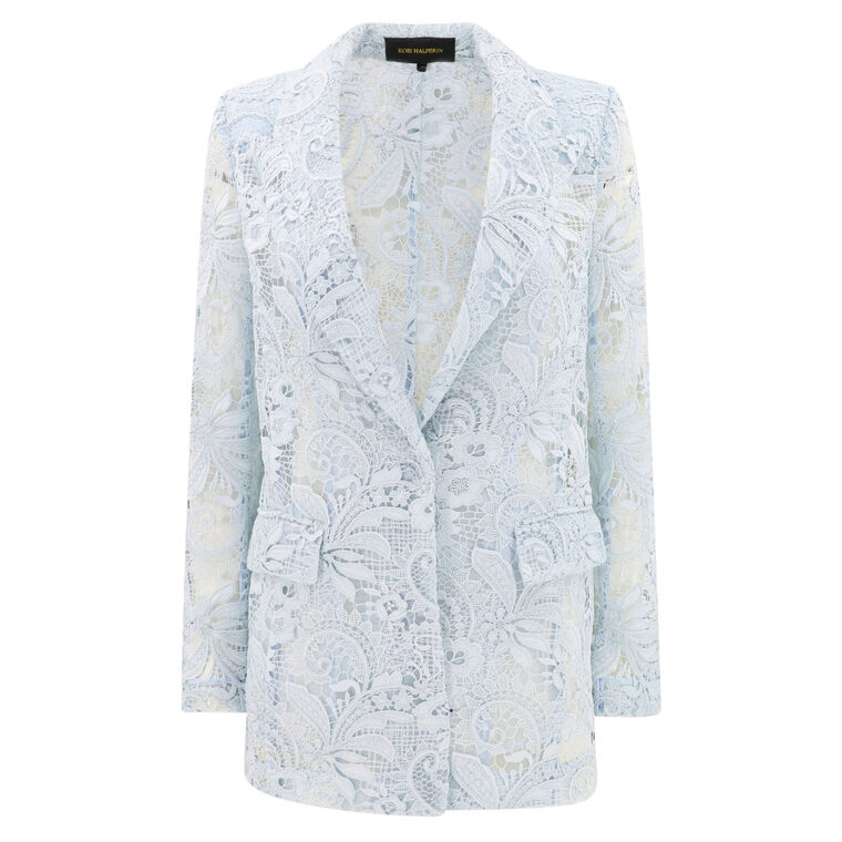 Kobi Halperin Joel PeakLapel Floral Lace Jacket Tootsies