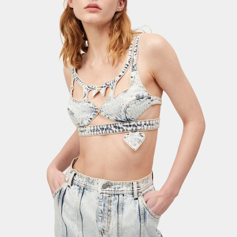 Arielle Denim Bra Top image number null