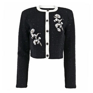 Floral Textured Knit Jacket