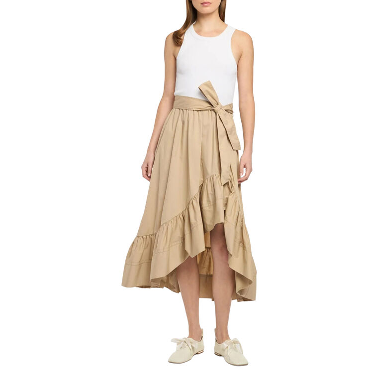 Zayla Sleeveless Mixed Media Midi Dress image number null