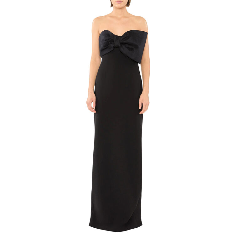 Minka Strapless Gown With Bow image number null
