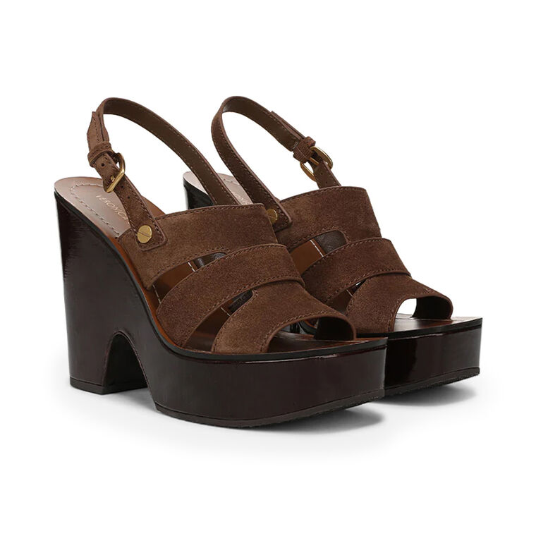 Peony Suede Platform Sandal image number null