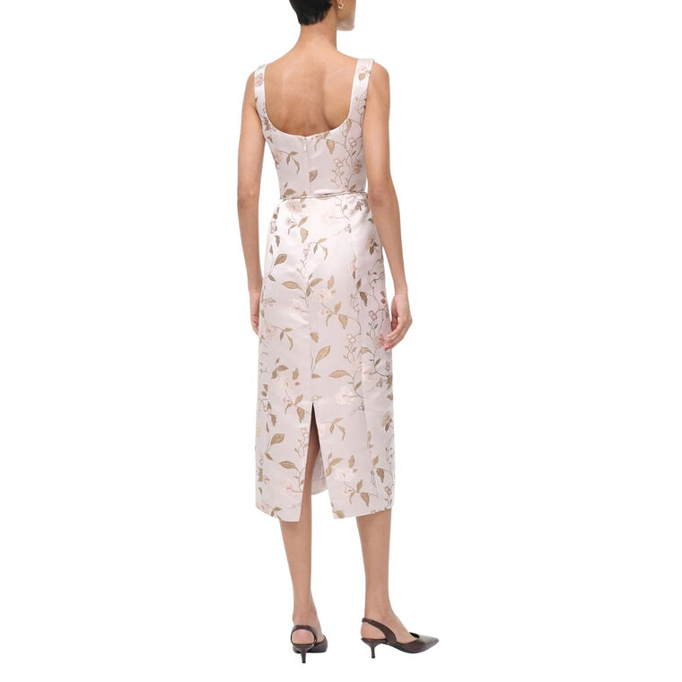 Zoe Sleeveless Brocade Midi Dress image number null