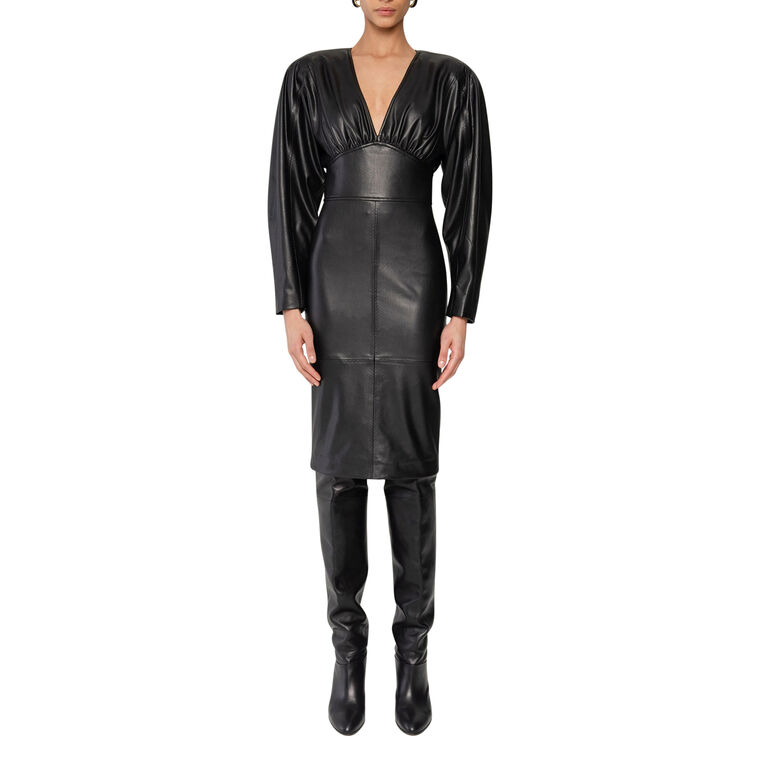 Cindie Vegan Leather Dress image number null