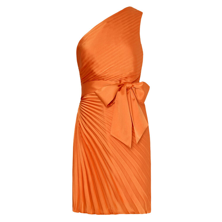 Estie Satin Pleated Dress image number null