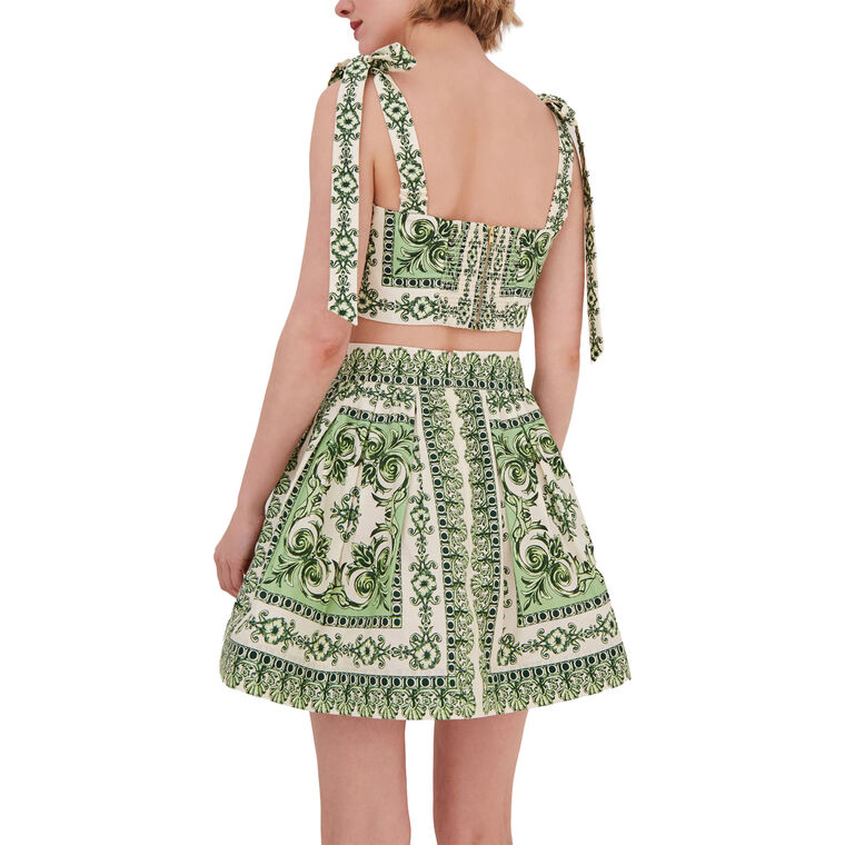 Fazia Shoulder-Tie Crop Top image number null