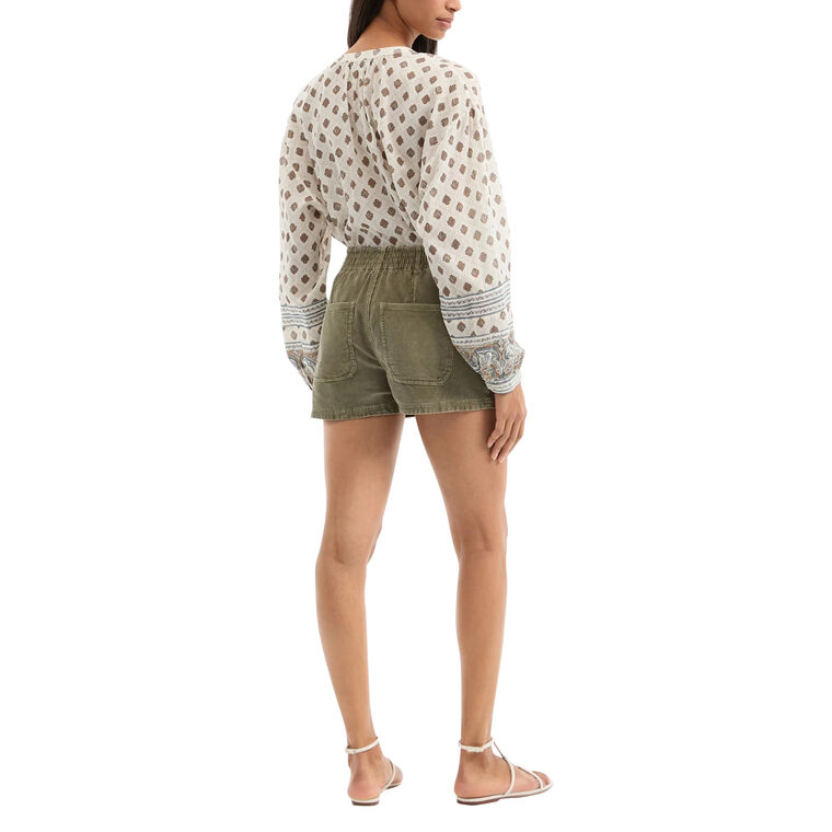 Lollie Paisley Button-Down Blouse image number null