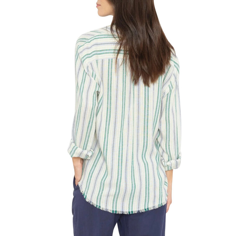 Bowie Long Sleeve Striped Button-Up Shirt image number null