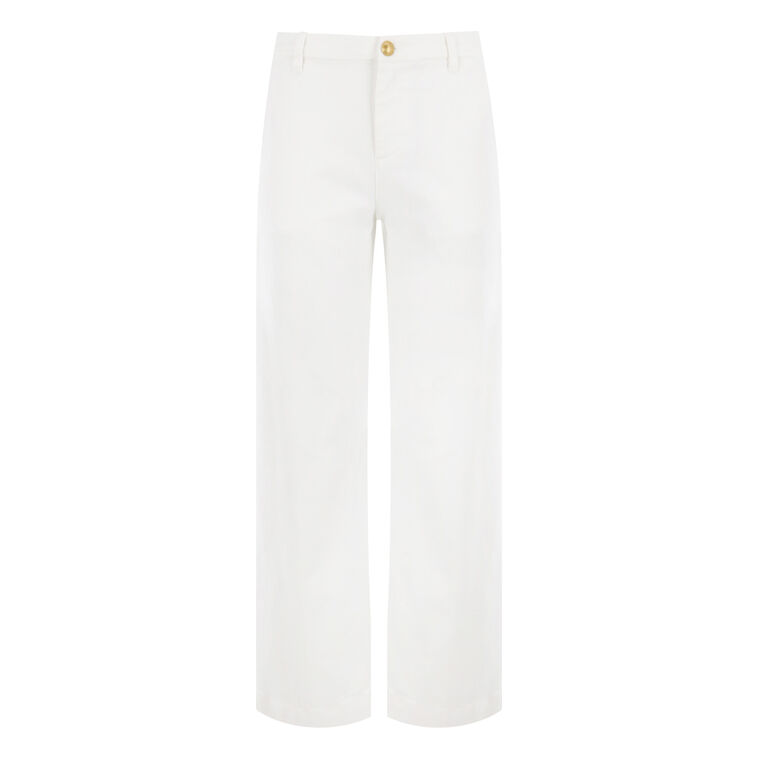 Hope Stretch-Cotton Cropped Straight-Fit Pant image number null