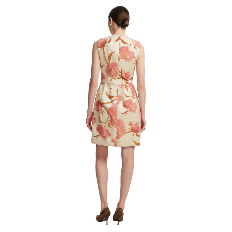 Sleeveless Floral Velvet Mini Dress image number null