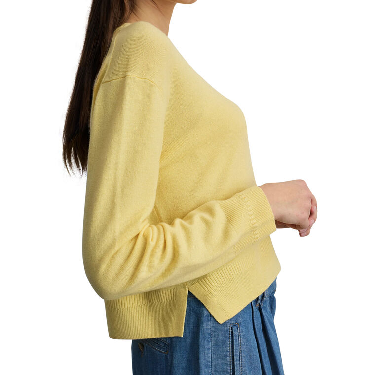 Lexia Long Sleeve Cashmere Crewneck Sweater image number null