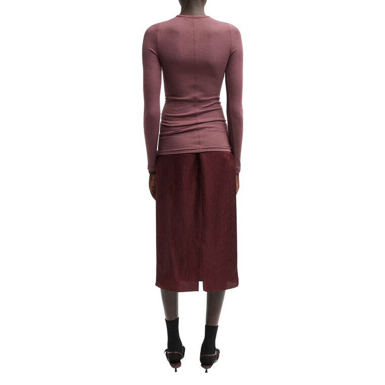 Circular Ribbed Crewneck Pullover T-Shirt image number null