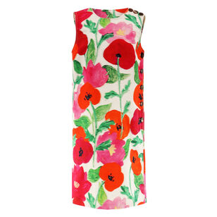 Sleeveless Floral-Print Shift Dress