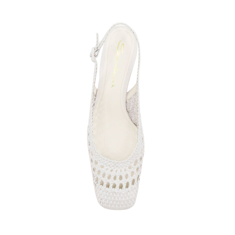 Laser-Cut Leather Slingback Pump image number null