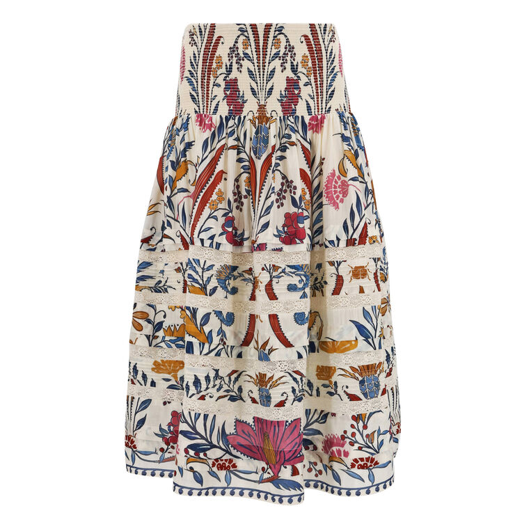 Romantic Lightness Flora Midi Skirt image number null