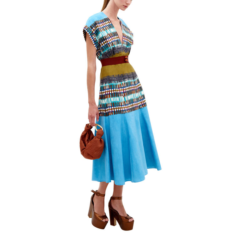 Sakura V-Neck Midi Dress image number null